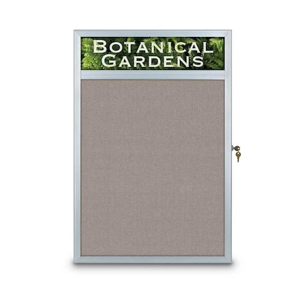United Visual Products Open Faced Traditional Corkboard, 60x48" UV644A-WHITE-BUFF